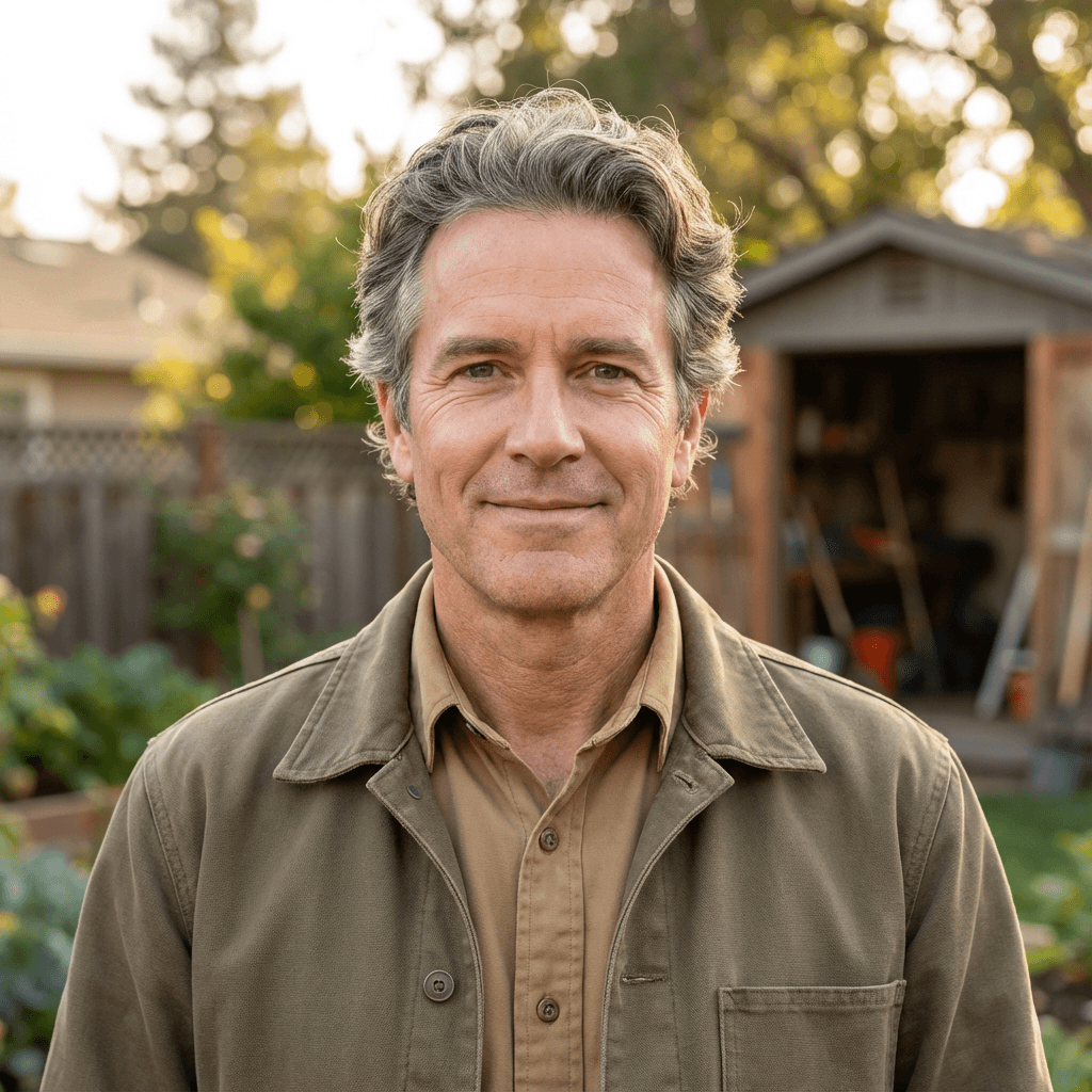 Male in his 50s with an experienced practical look